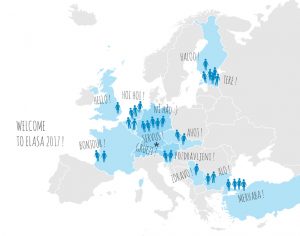 Participants Map / für das Jahrestreffen der European Landscape Architecture Student Association ELASA 2017