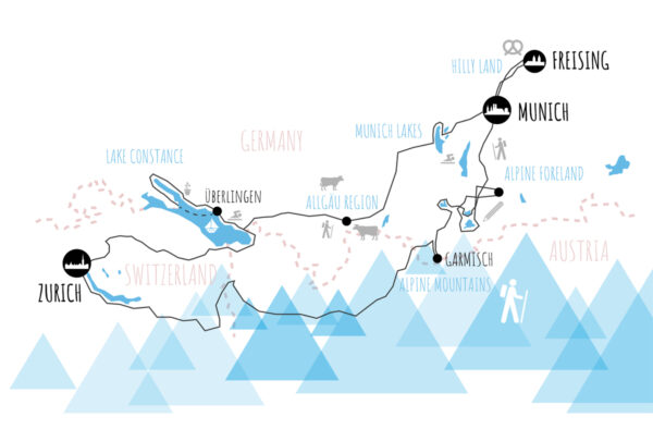 Travel Route Map / für das Jahrestreffen der European Landscape Architecture Student Association ELASA 2017