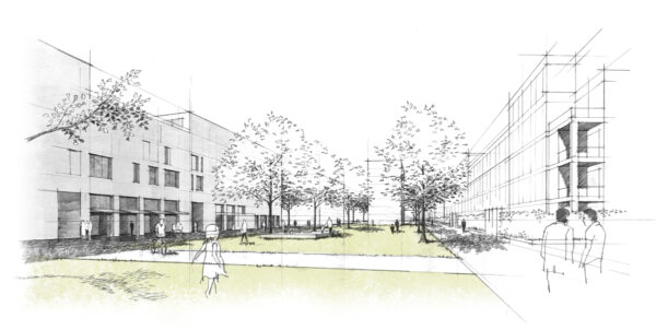 Hindenburgquartier Ulm / für das Architekturbüro Huber und Viktor Filimonow / 2016 / 2. Runde