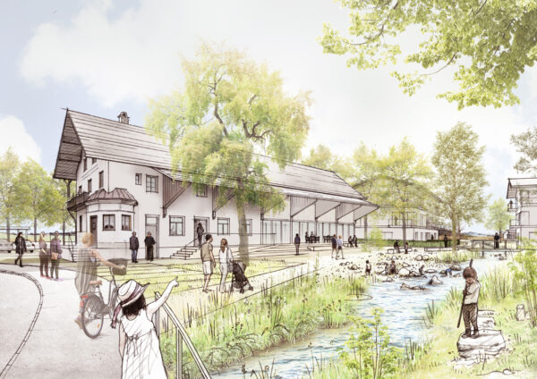 Bahnhofsumfeld Steinhöring bei Ebersberg / für Atelier Kaiser Shen Architekten, Planungsgruppe Stahlecker und Tragwerksplanung Structure GmbH / 2022 / Anerkennung