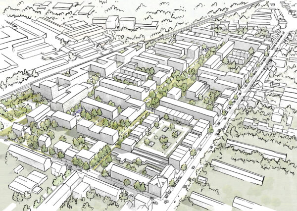 Möhl-Areal in Köln-Dellbrück / für 3pass Architekten und RMP Stephan Lenzen Landschaftsarchitekten / 2021 / 2. Preis