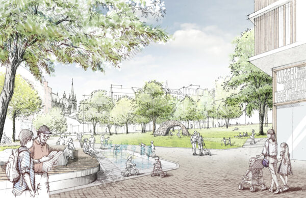 Altstadtquartier Büchel Aachen / für ver.de Landschaftsarchitekten Stadtplaner / 2023 / 2. Platz