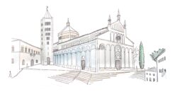 Cattedrale di San Cerbone, Massa Marittima | Zeichnung: Wolfgang Losert