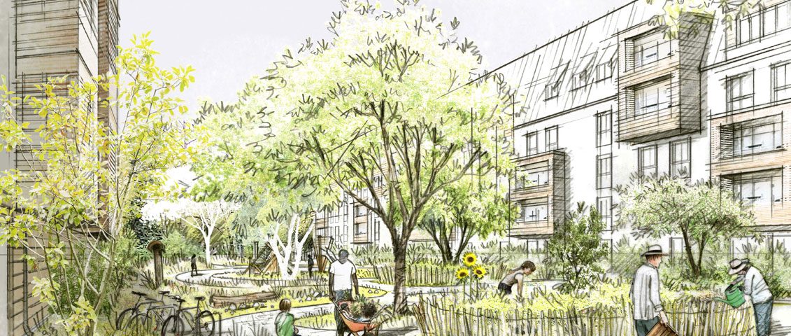 Klimagerechte Freianlagen Moosach / für liebald+aufermann landschaftsarchitekten und stadtplaner / 2024