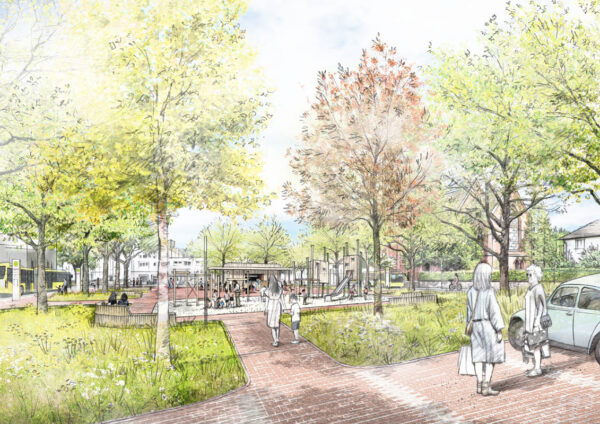 Neugestaltung des Barbarossaplatzes in Essen / für scape Landschaftsarchitekten zusammen mit Fischer Teamplan / 2024