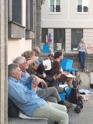 Kleine Pause bei einem Spritz an der von Elias Holl geplanten Stadtmetzg