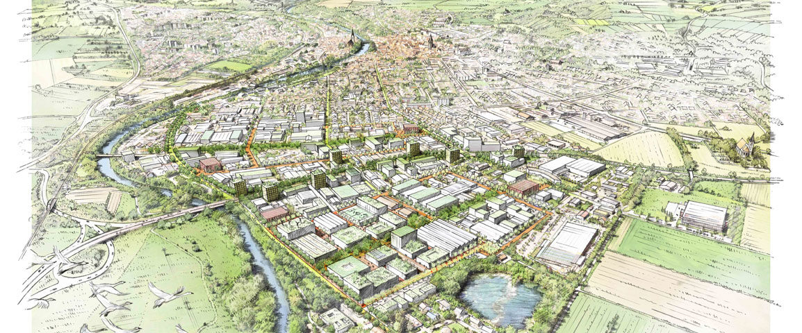 Nachverdichtung Gewerbegebiet Siebenlinden in Rottenburg am Neckar / für Hähnig | Gemmeke Architekten und Stadtplaner / 2024