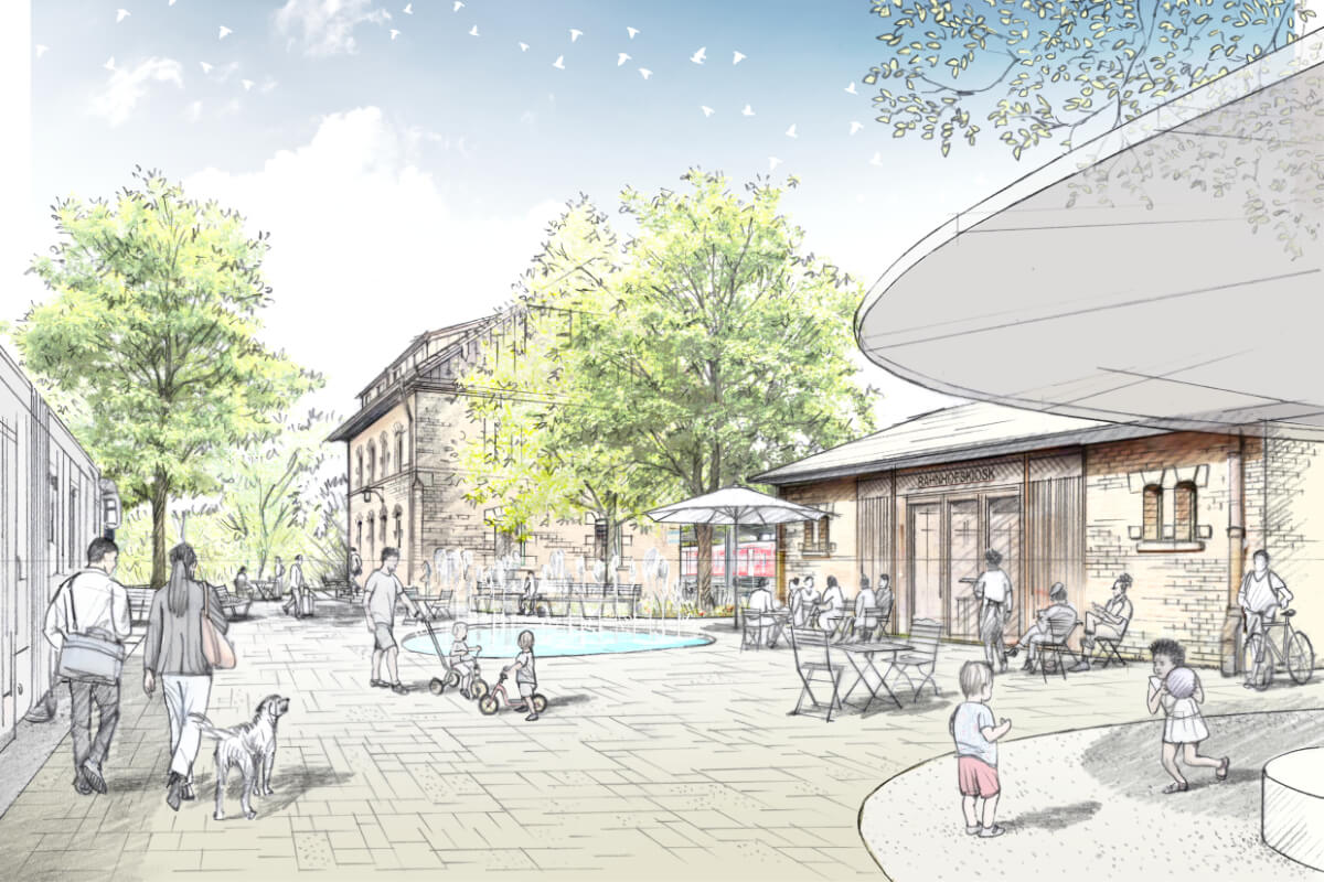 Bahnhofsvorplatz Taufkirchen / für grabner huber lipp landschaftsarchitekten und stadtplaner / 2025 / Anerkennung