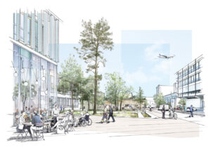Urbane Mitte Leinfelden – Sprung über die Gleise / für Hähnig | Gemmeke Architekten und Stadtplaner / 2026 / 1. Preis