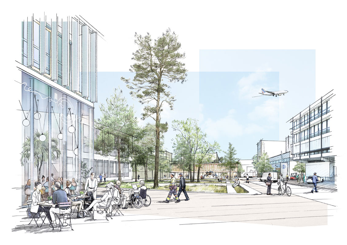 Urbane Mitte Leinfelden – Sprung über die Gleise / für Hähnig | Gemmeke Architekten und Stadtplaner / 2026 / 1. Preis