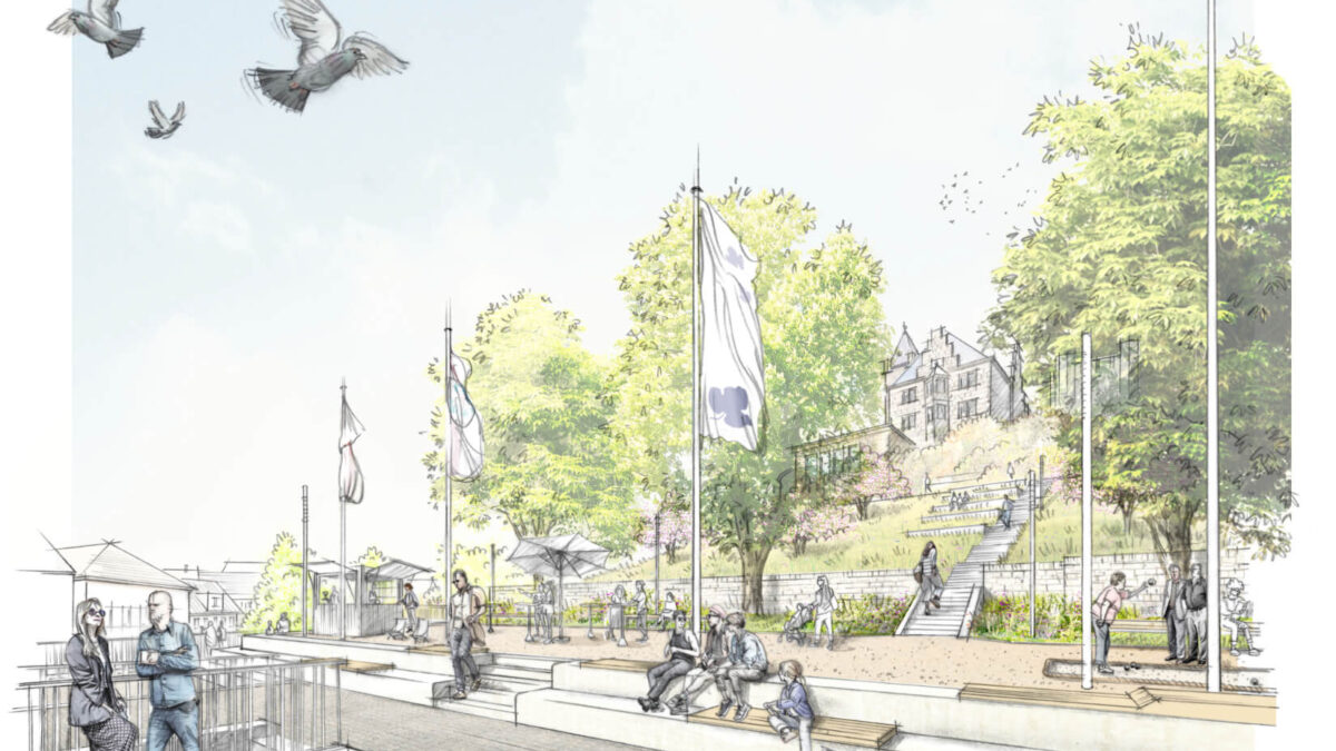 Wettbewerb Umgestaltung und Aufwertung von Burgberg und Burgumfeld der Burg Klopp in Bingen / für SINAI Gesellschaft von Landschaftsarchitekten / 2025 / 3. Preis