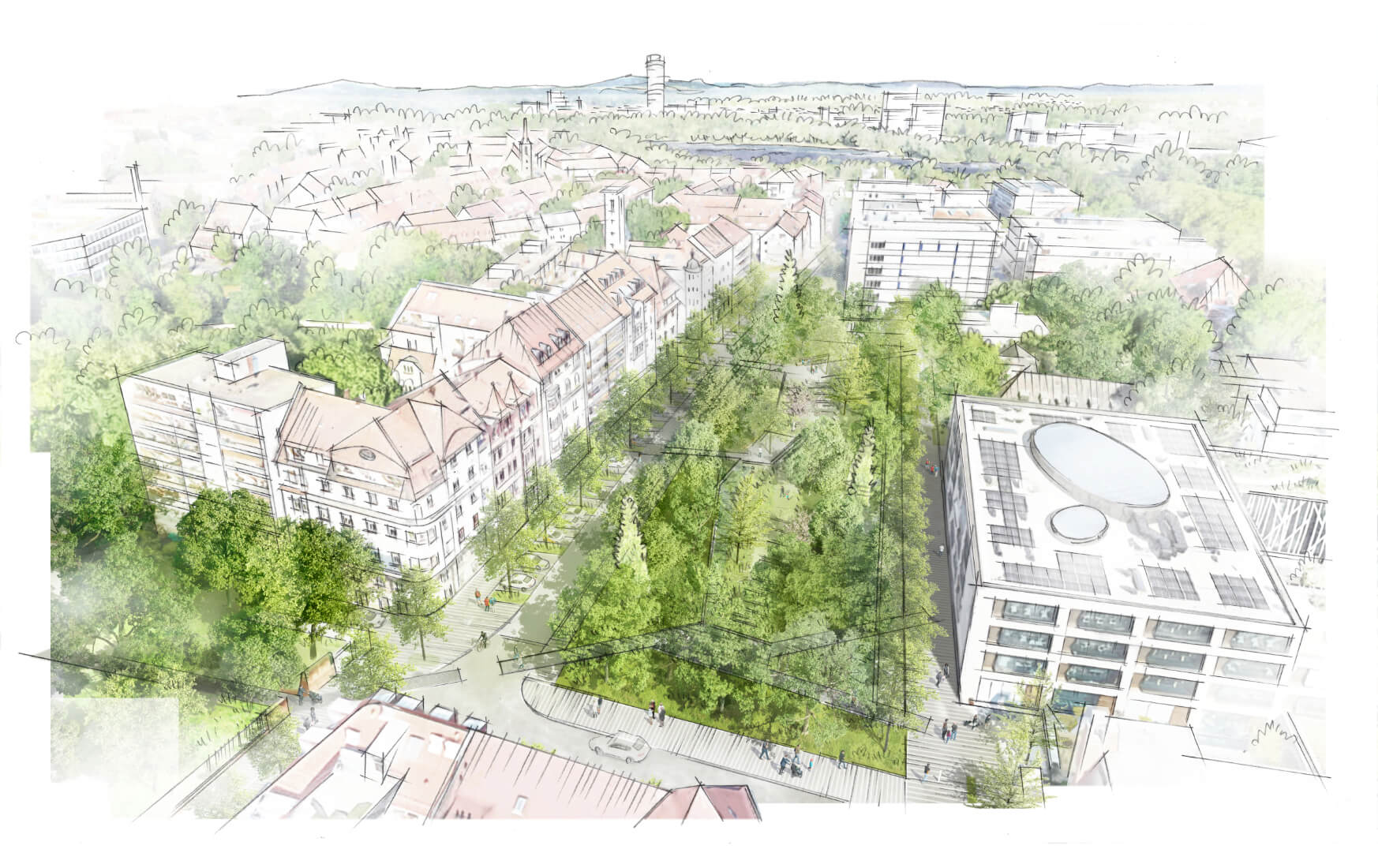 Umgestaltung Keßlerplatz in Nürnberg / für adlerolesch / 2026 / 1.Preis