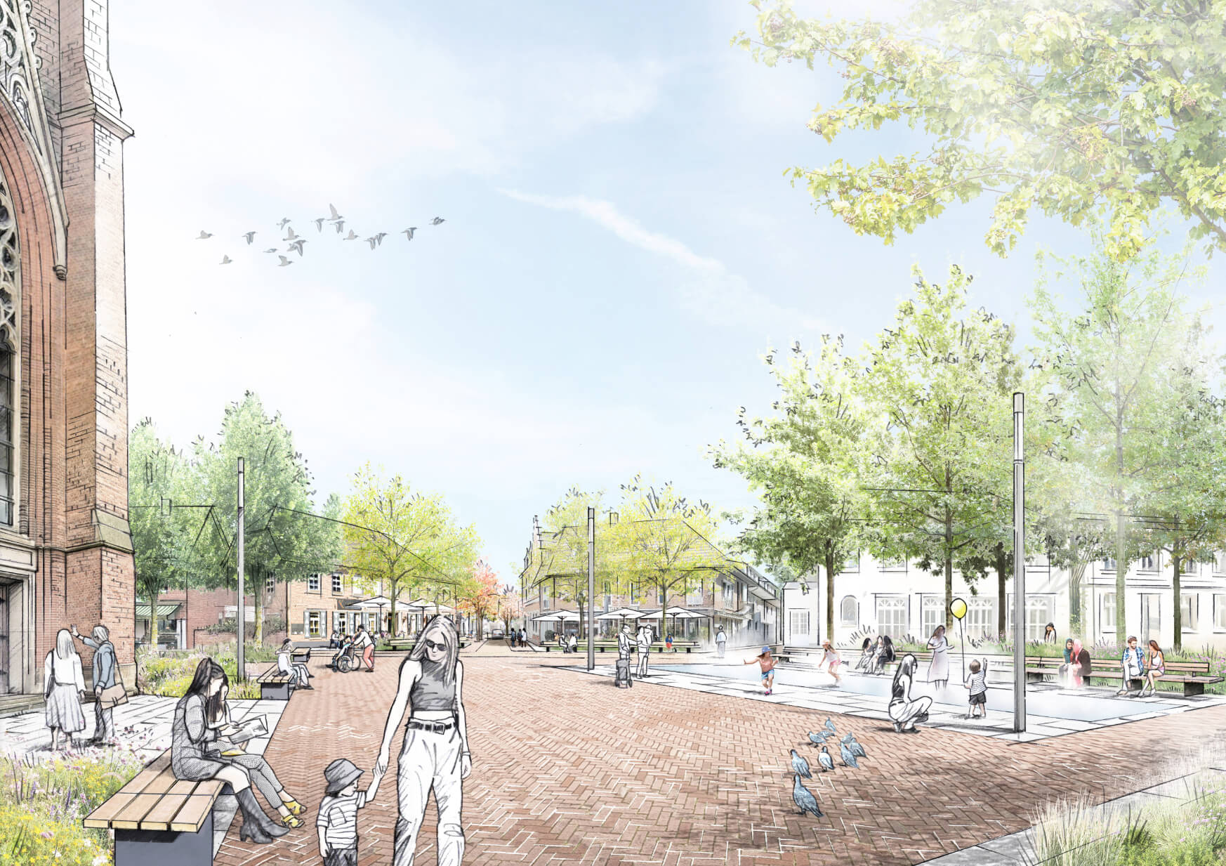 Umgestaltung Innenstadt in Rhede / für scape Landschaftsarchitekten / 2026