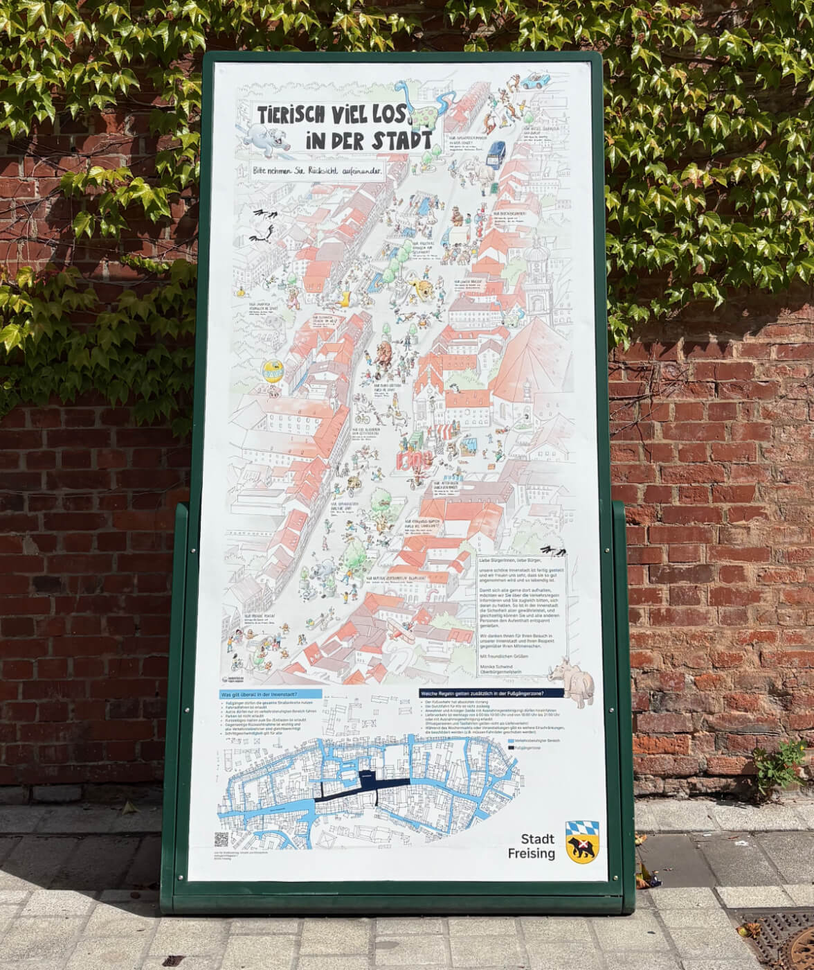 Wimmelbild »Tierisch viel los in der Stadt« / für die Stadt Freising / 2026