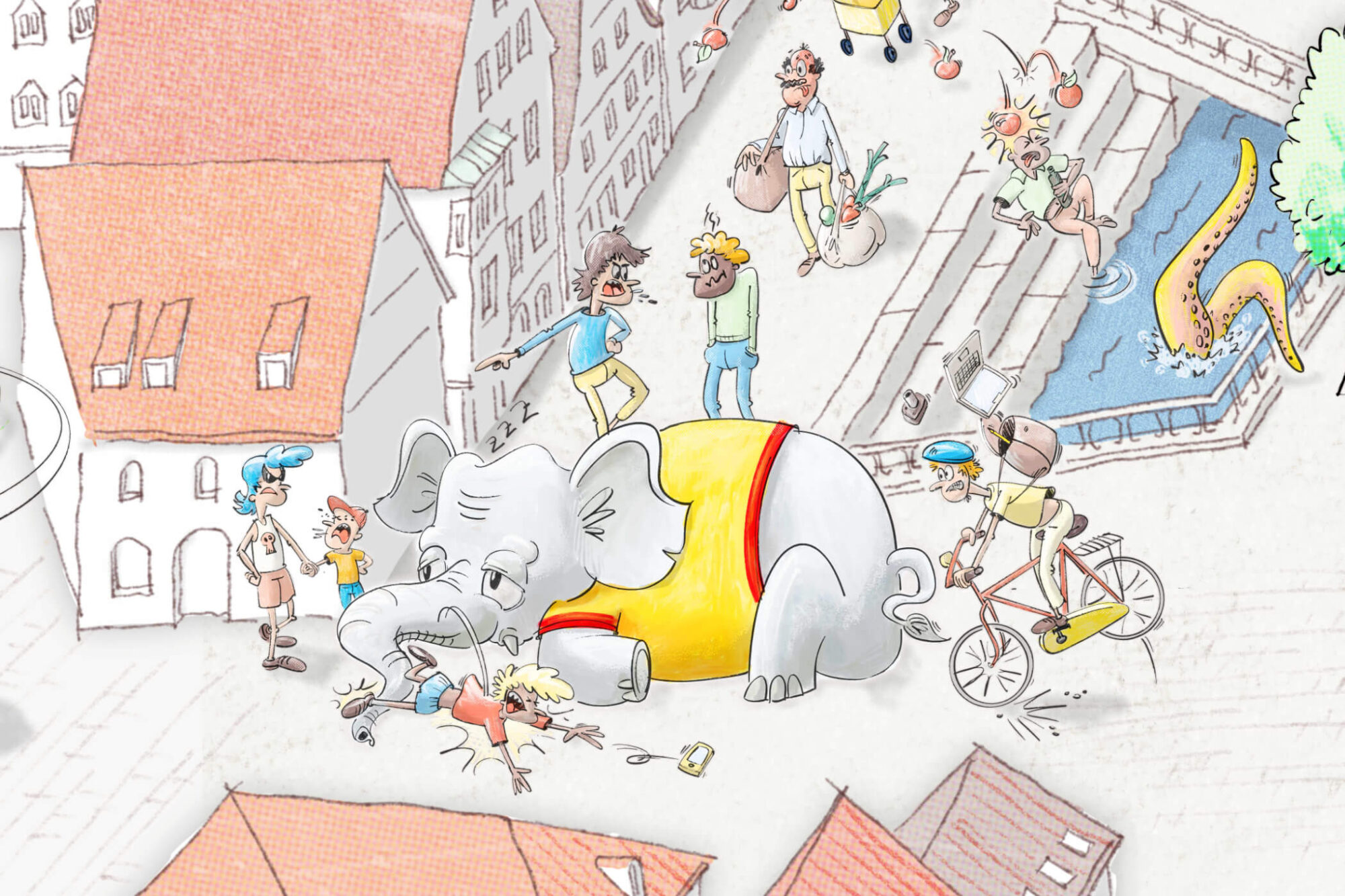 Wimmelbild »Tierisch viel los in der Stadt« / für die Stadt Freising / 2026