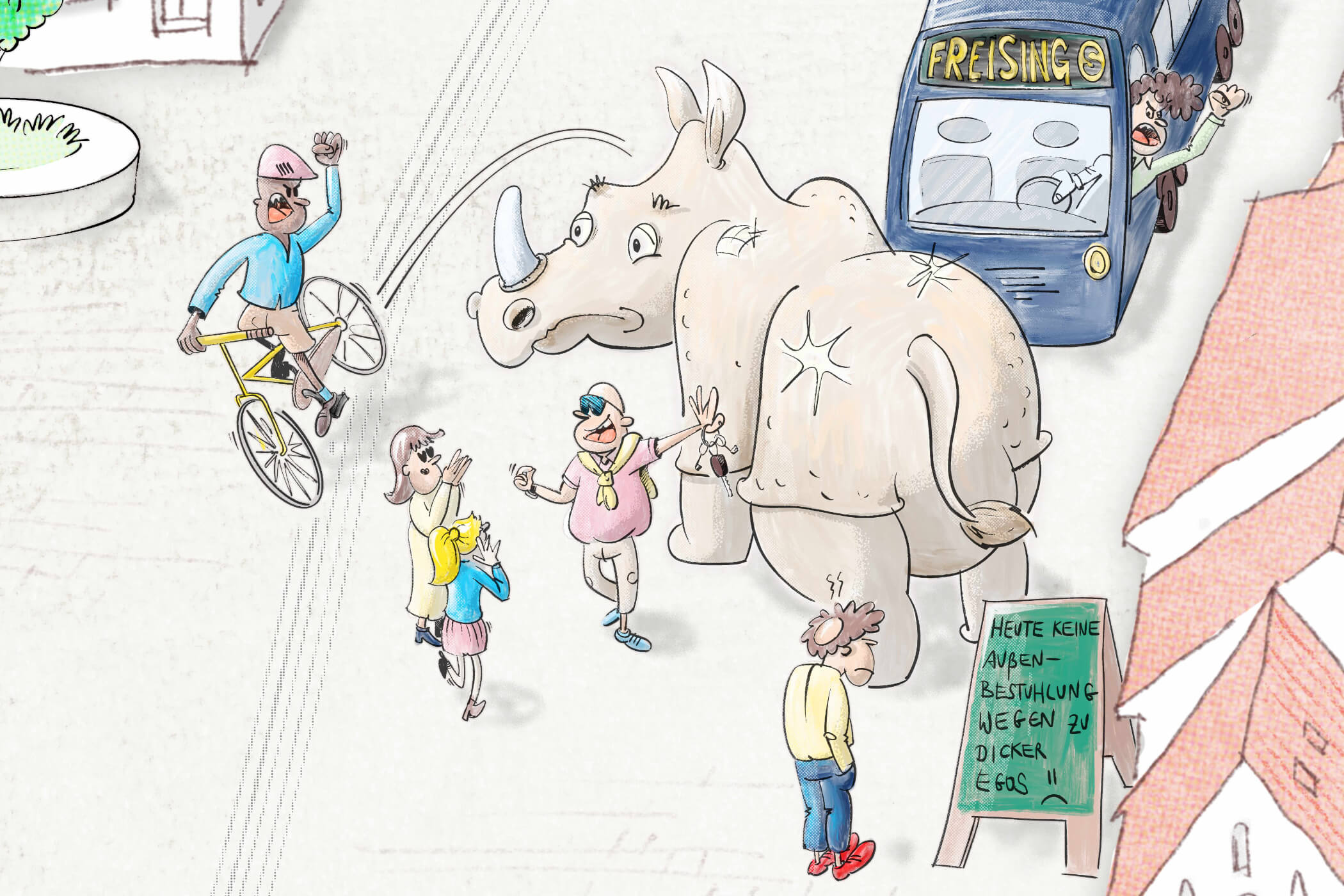 Wimmelbild »Tierisch viel los in der Stadt« / für die Stadt Freising / 2026